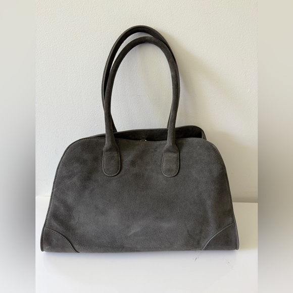 COS Handbags - COS Gray Suede Shoulder Bag